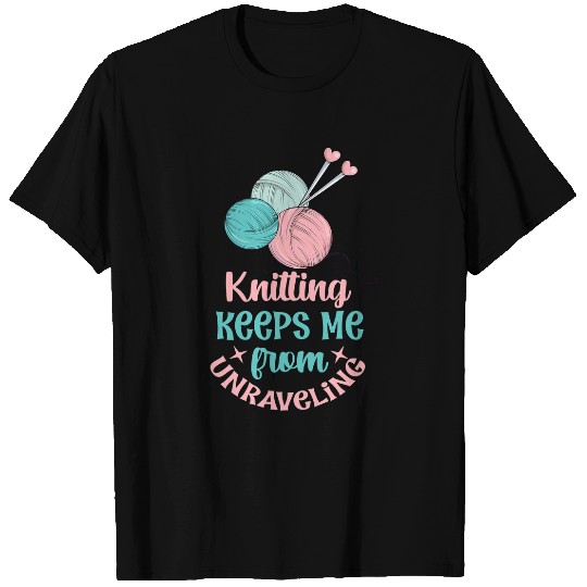 Knitting Yarn Craftsting Tee Adulting Stress Mom Life Ladies Crafting T-Shirts
