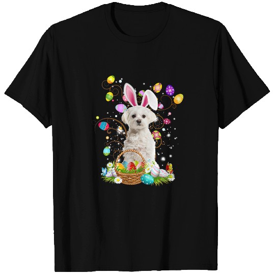 Dog Maltese Cute Maltese Egg Easter Day Dog Dad Dog Mom T-Shirts