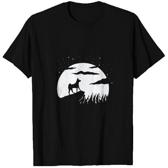Dog Basenji and Moon Halloween 3 3 T-Shirts