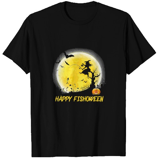 Fishing Happy fishoween Halloween Fisherman Witch Fishing 155 Fisher T-Shirts