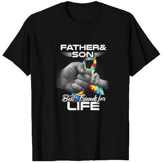 Discover Autism Dad Father and Son bests Friends for Life Autism23 Neurodiverse T-Shirts