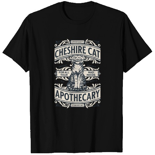 Cheshire Cat Alice in Wonderland vintages Book Design T-Shirts
