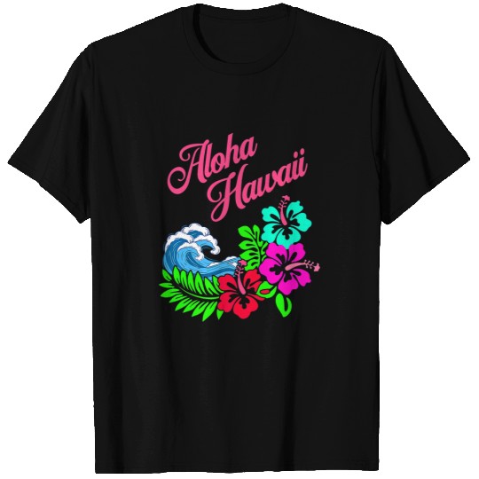 Surf Life Hawaii Plumeria Flower Surfing Waves Surfer Kid Adult Women 1 T-Shirts