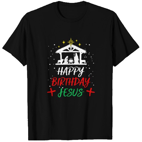 Christian Happy Birthday Jesus Christmas Pajama Holiday xmass 23 Bibble Jesus Christ T-Shirts