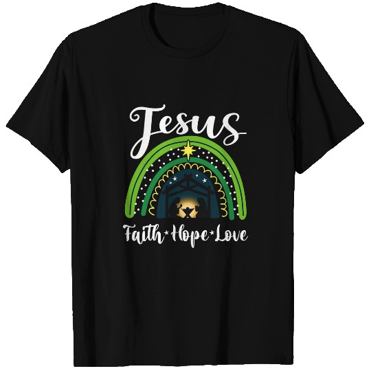 Christian Hope Love Jesus Christmas Christian Rainbow Religious 244 Bibble Jesus Christ T-Shirts