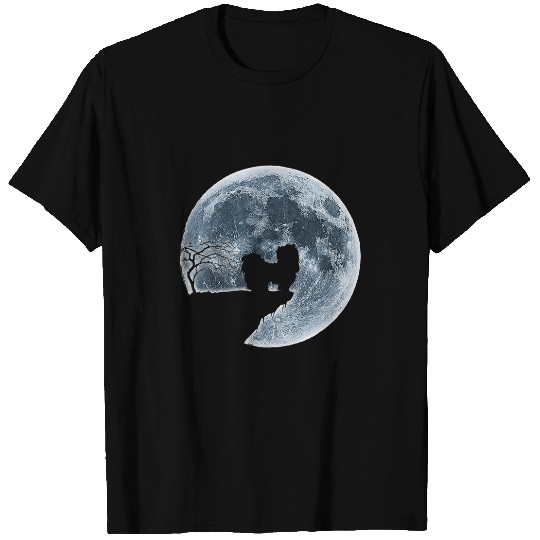 Biewer Terrier Halloween Costume Moon Silhouette T-Shirts
