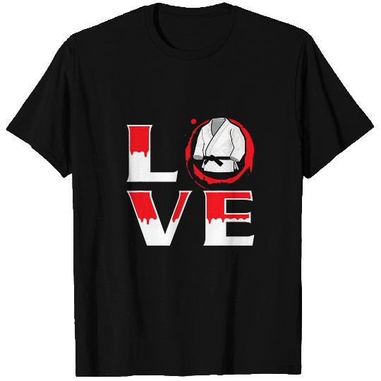 Love Karate Uniform Brazilian Jiu Jitsu Martial Arts T-Shirts