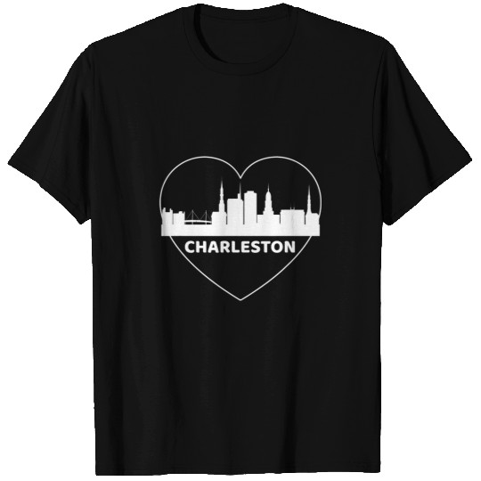Downtown Charleston South Carolina Skyline Art Vacation Gift T-Shirts