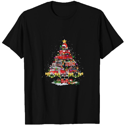 Fireman Firefighter Firetruck Christmas Tree xmass Firefighter Fireman Gifts Men 148 Firemen T-Shirts