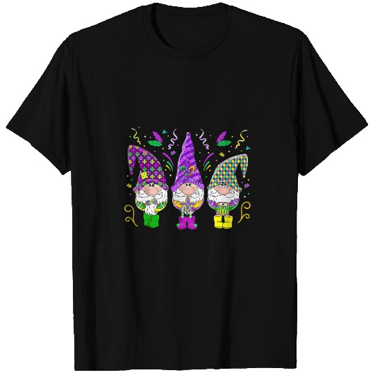 Mardi Gras Gnomes Funny Jester Hat Gnomes Lover Men Womens T-Shirts
