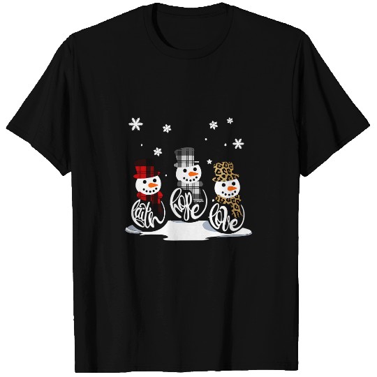 Christian Hope Love Snowman Jesus Christian Christmas Men Women 81 Bibble Jesus Christ T-Shirts
