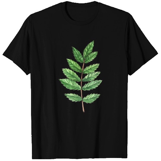 Ash Tree Leaf Watercolor Illustration T-Shirts
