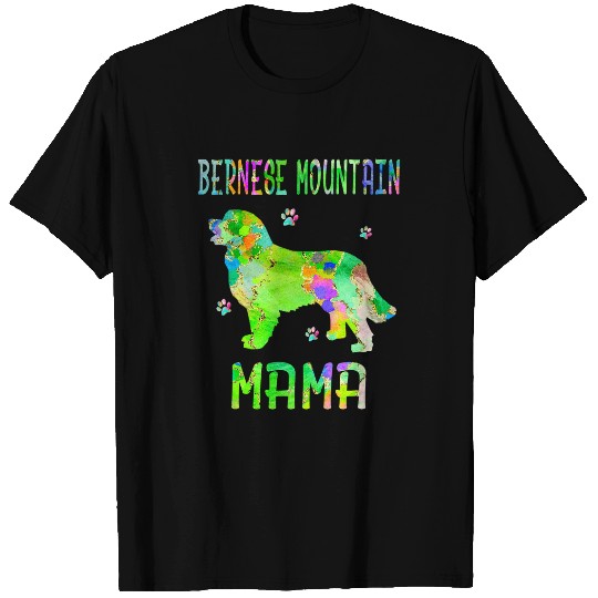 Bernese Mountain Mama Colorful Dog Mom Lover T-Shirts