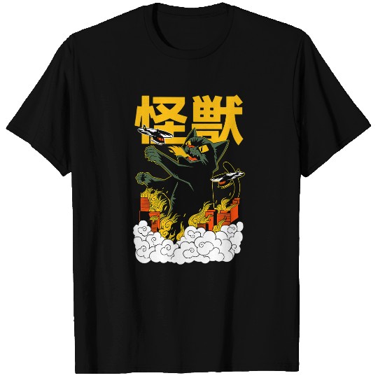 Anime Cat black cats Creature Otaku T-Shirts