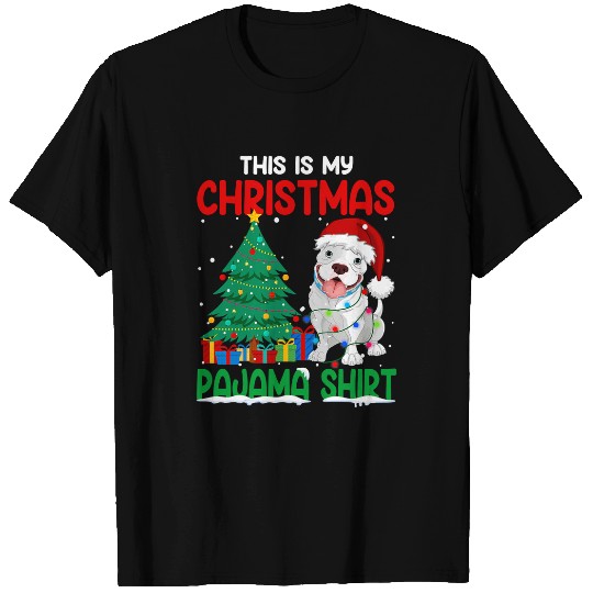 Bully Dog This Is My Christmas Pitbull Pajama Puppy Dog Lover 20 Pitbull Dog T-Shirts