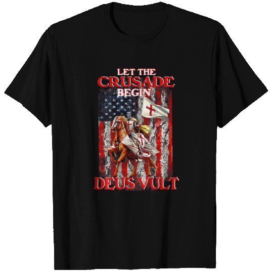 Christian Knights Templar Crusader Warrior Of God Kneel For The Cross Christ T-Shirts
