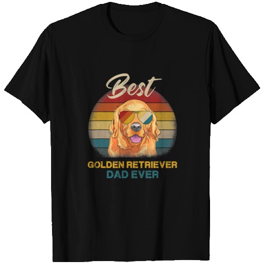 Goldie bests Dad Ever Father Day Retro 214 Golden Retriever Dog T-Shirts