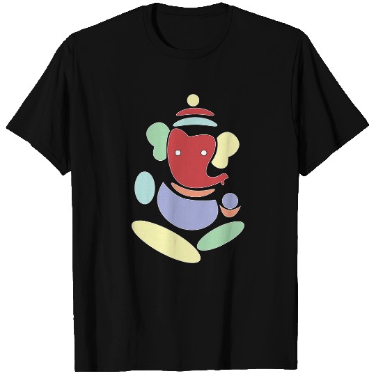 Abstract Art Hindu Elephant God Ganesha Ganpati T-Shirts