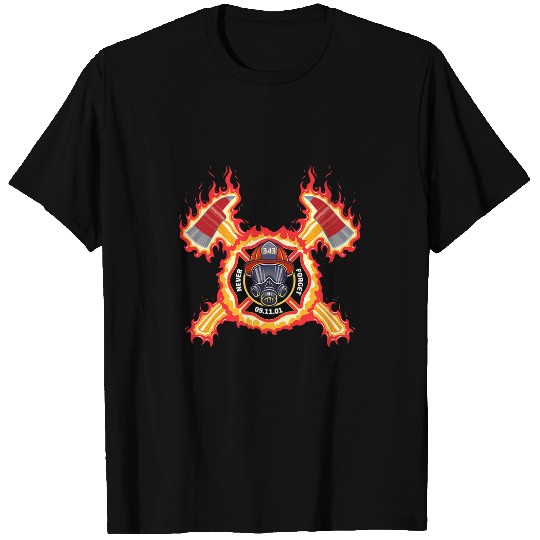 Christian Firefighter Fireman Patriot Day September 11 Fallen Firefighter God Bless USA 73 Firefighting Christ T-Shirts