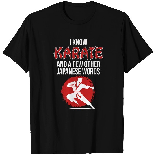 I Know Karate Player Martial Arts Black Belt Graphic T-Shirts