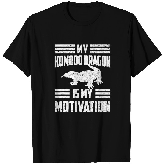 Dragons My Komodo Dragon Is My Motivation Funny Zookeeper T-Shirts
