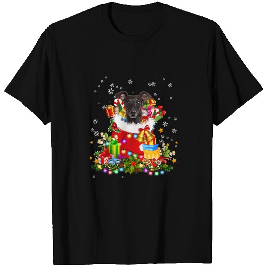 Dog Grayhound Greyhound Dog Christmas Tree Lights Pajamas xmass Matching T-Shirts