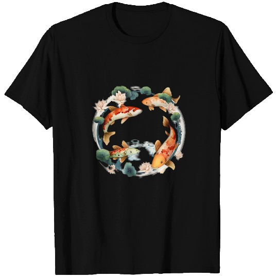 Beauty and Grace of Koi Fish Inspire Delightful Pond T-Shirts