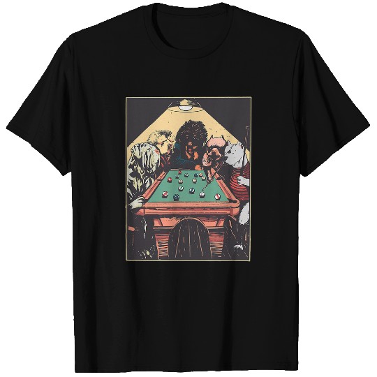 Dogs Billiard Bar Outfit Pool Player Pool Team Gift Tavern T-Shirts