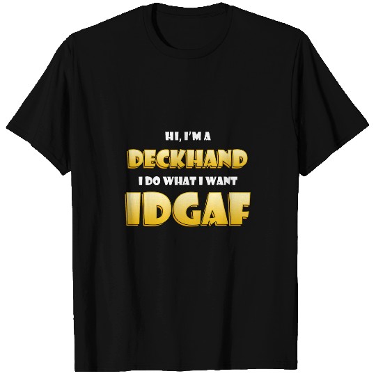Deckhand IDGAF Funny Pirate Costume For Boat Deck Hands T-Shirts