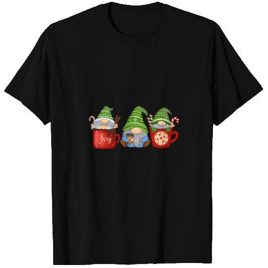 Christmas Gnome Candy Cane CoffeeChocolate Pickleball T-Shirts