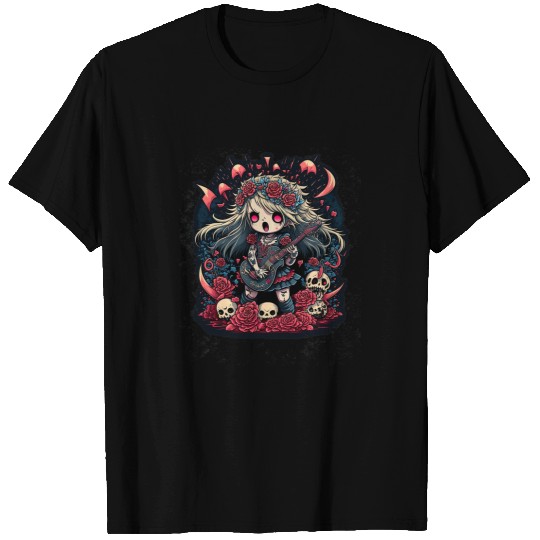 Kawaii Death Metal Pastel Goth Anime Emo Girl T-Shirts