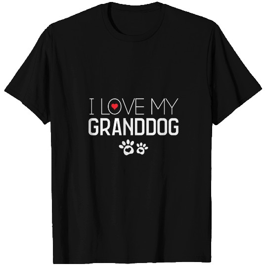 I Love My GrandDog Paw Prints Cute Dog Lover Gift T-Shirts