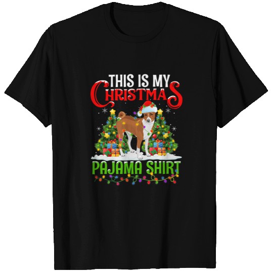 Dog Basenji This Is My Christmas Pajama Basenji Dog Christmas 3 T-Shirts