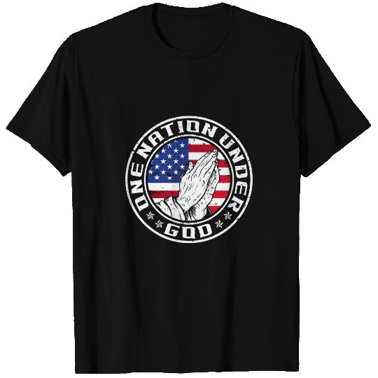 Christian One Nation Under God 4th of July Independence Day Prayer Christ T-Shirts
