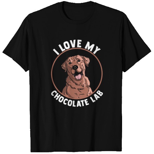 Labrador Lab Dog Lover Choco Labrador Mom Dad I Love My Chocolate Lab T-Shirts
