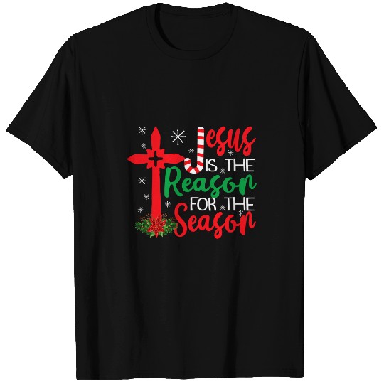 Christian Jesus Is the Reason for the Season Holiday Christmas 374 Bibble Jesus Christ T-Shirts