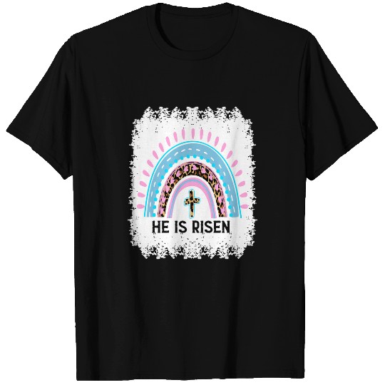 Christian Jesus Christ Christian Jesus He Is Risen Rainbow94 Bible Verse Christ T-Shirts