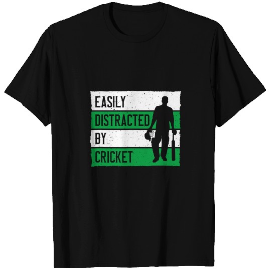 Cricket Fan Easily Distracted By Cricket Funny Cricket Player 1 T-Shirts