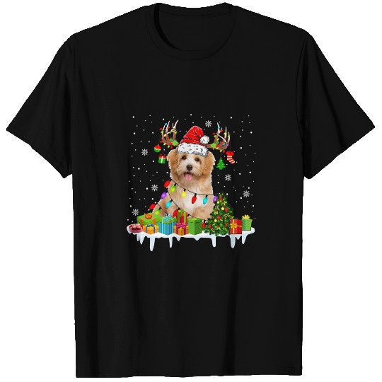 Dog Havanese Santa Reindeer Funny Christmas Lights Dog 8 T-Shirts