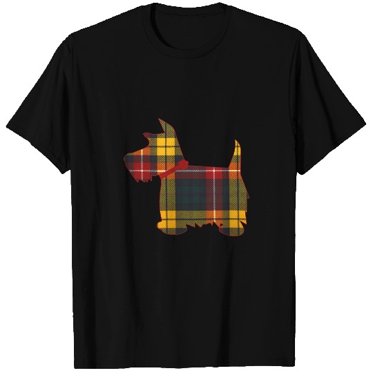 Dog Scottish Terrier Buchanan Scottie Dog Scottish Terrier Scotty Tartan Plaid T-Shirts