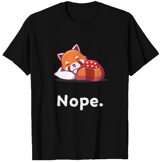 Funny Bear Nope Red Panda Bear Bears Nap Sleeping Pajama Nightgown Cute Bears T-Shirts