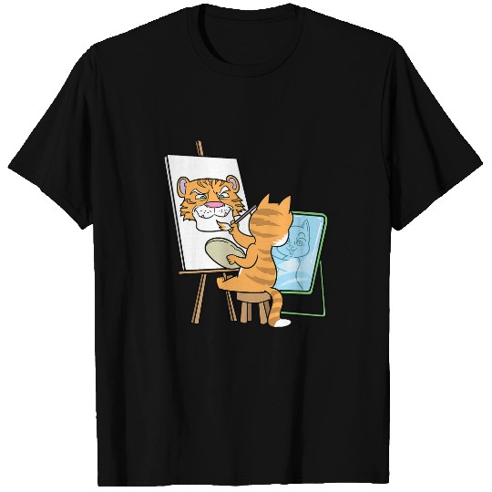 Cat Painting Tiger T-Shirts