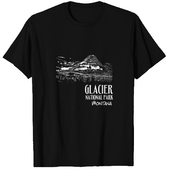 Glacier National Park Hidden Lake Overlook Montana Art White T-Shirts