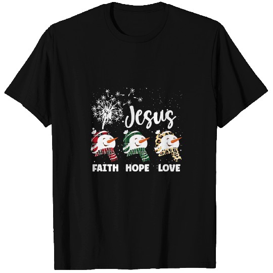 Christian Jesus Faith Love Hope Christmas Snowman Dandelion xmass 147 Bibble Jesus Christ T-Shirts