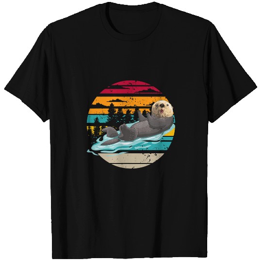 Otters Retro Sea Otter Otter Ts for Kids Otters T-Shirts