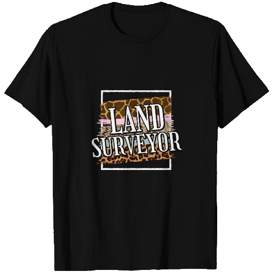 Land Surveyor Leopard Print 1 T-Shirts