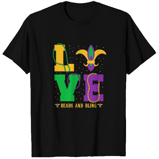 Beads Bling Love Fat Tuesday T-Shirts