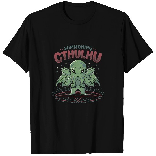 Octopuss Lover Summoning Cthulhu Halloween Ritual Funny Cute Cthulhu549 T-Shirts