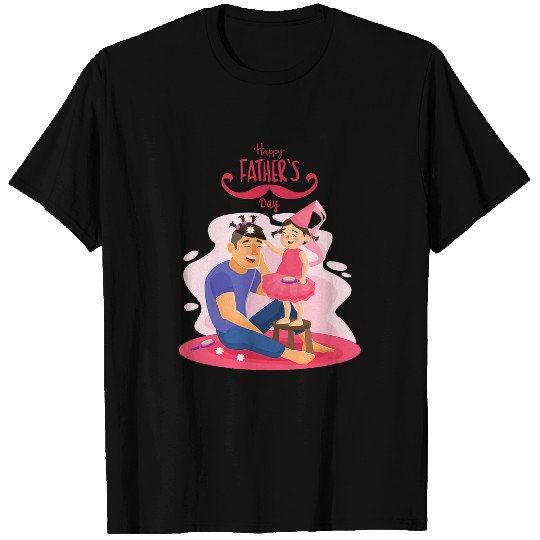 Happy Fathers Day Dad Daughter Play Tee Love Daddy Funny T-Shirts