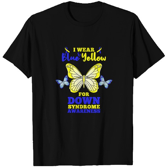I Wear Blue And Yellow For Down Syndromes Awareness T-Shirts